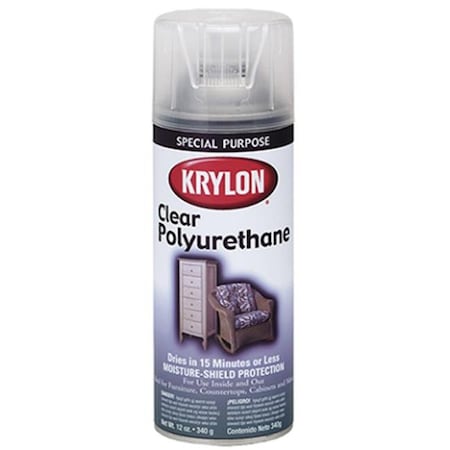 Krylon Krylon K07006777 11 oz Glass & Metal Polyurethane Spray; Satin Clear K07006777
